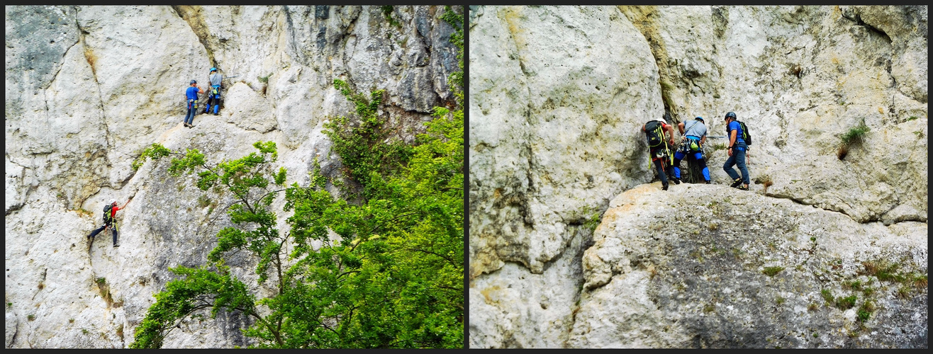 Klettertour im Altmühltal