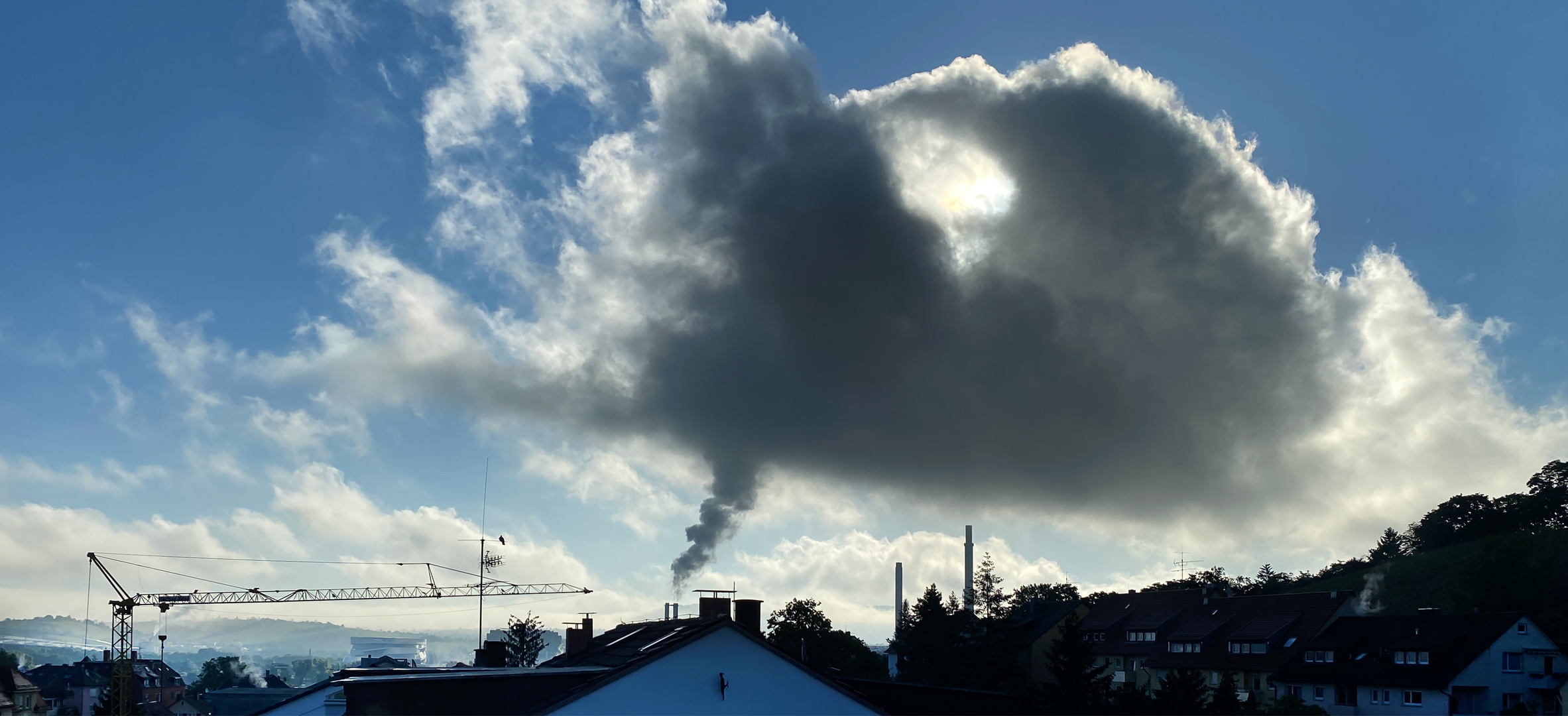 Klimaveränderung über Stuttgart-Ost