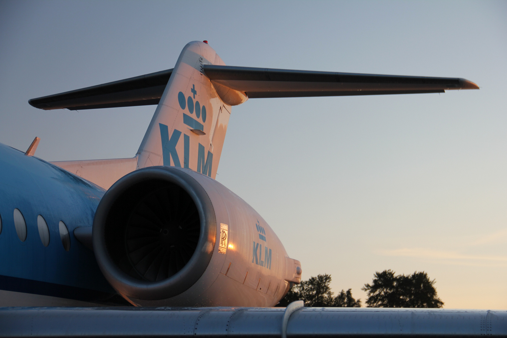 KLM Cityhopper during Sunrise