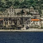 Kloster am Strand des Berg Atos Griechenland