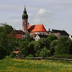 Kloster Andechs , Bild leicht überarbeitet.