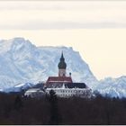 kloster andechs vor der zugspitze