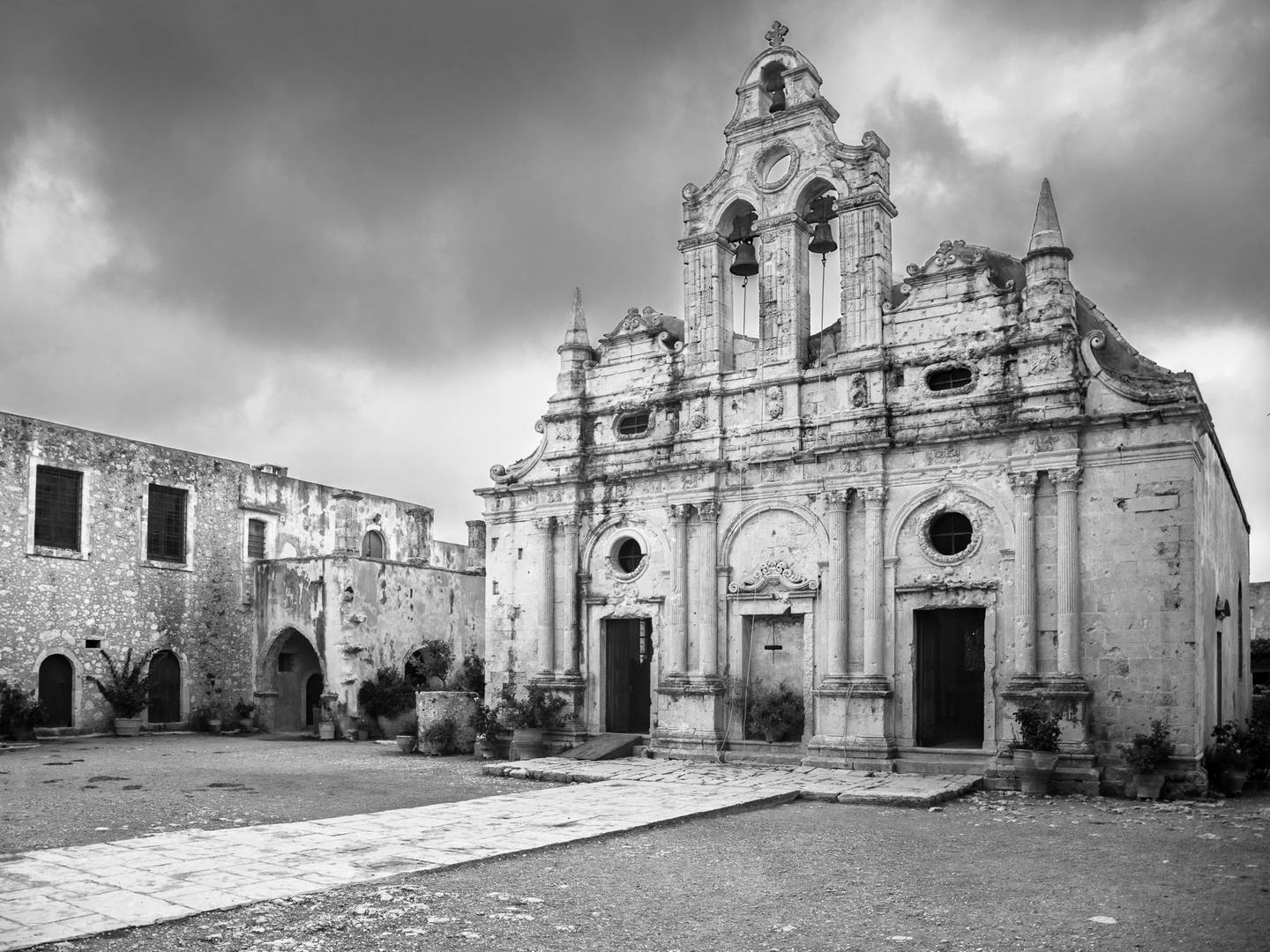 Kloster Arkadi, Eingang, Kreta, Griechenland