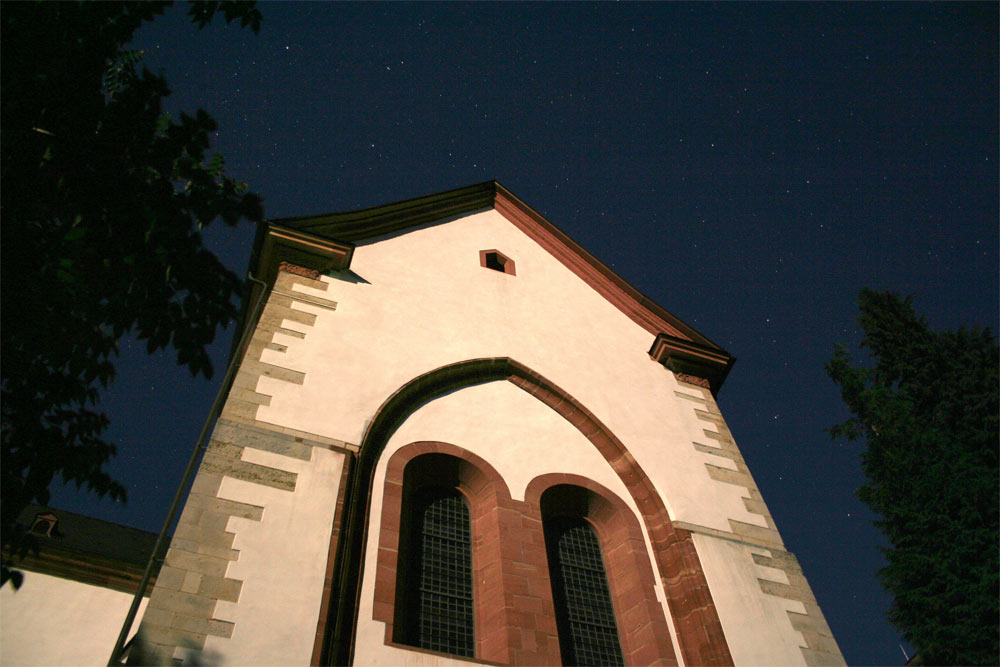 Kloster Eberbach bei Vollmond.