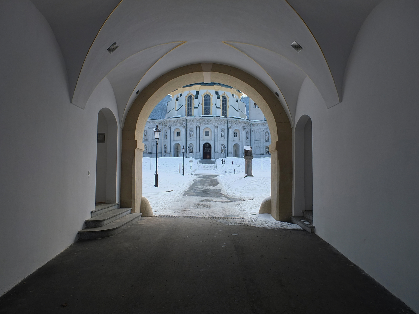 Kloster Ettal-Ansicht von Oberammergau kommend