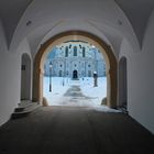 Kloster Ettal-Ansicht von Oberammergau kommend