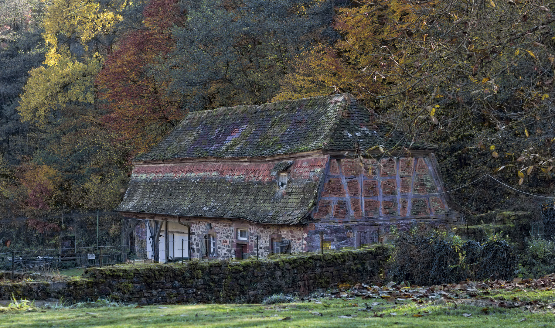 Kloster Grünau (Kartause Neuzell) an einem wunderschönen Herbsttag - 2-