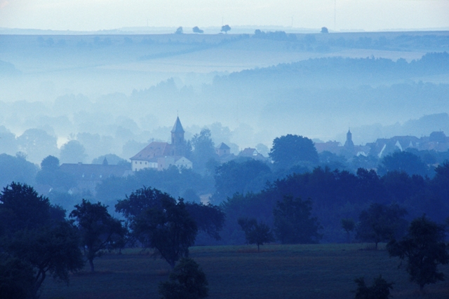 Kloster Hornbach in den frühen Morgenstunden