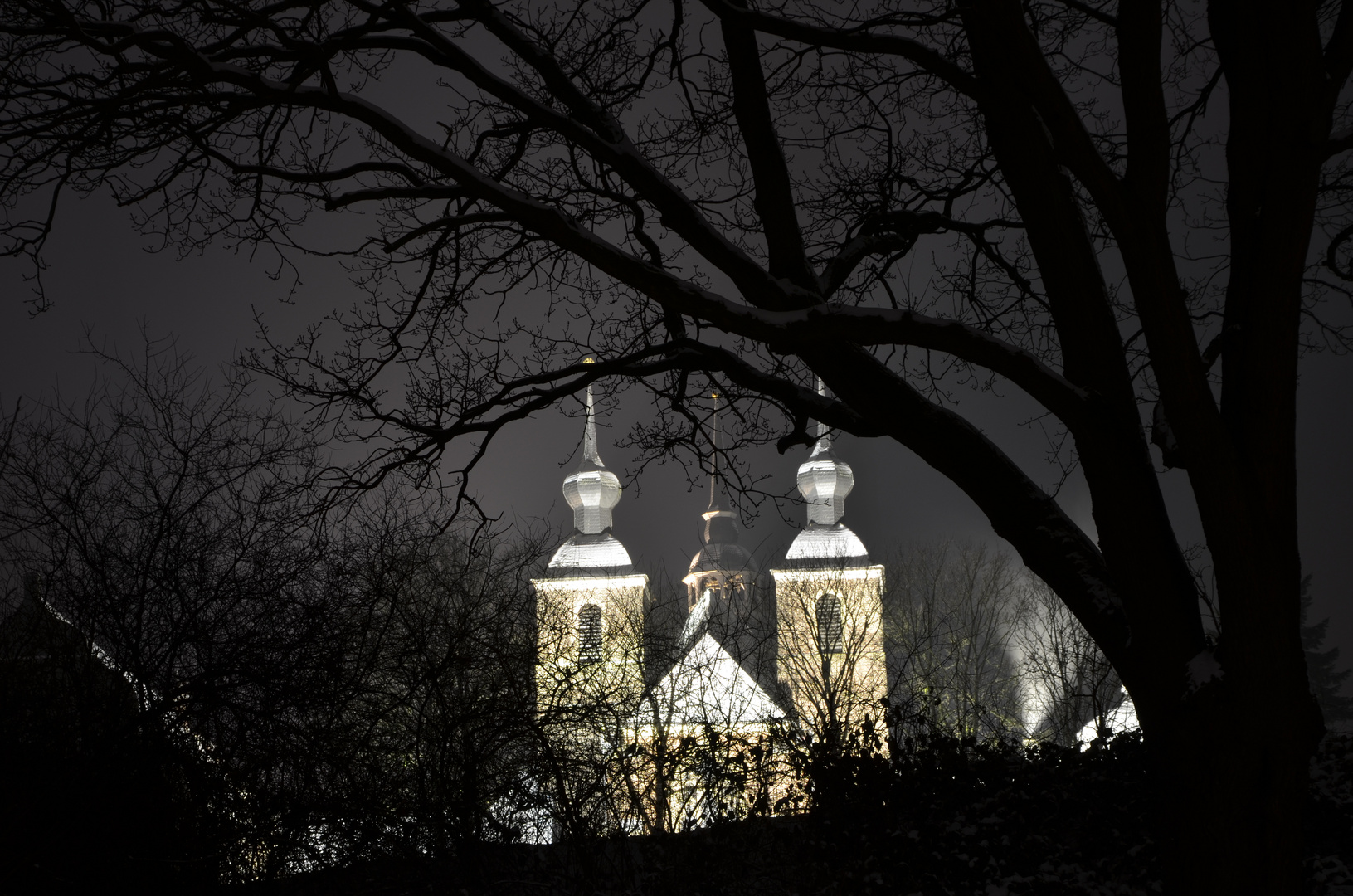 Kloster Kamp bei Nacht