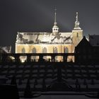 Kloster Kamp mit Terrassengarten bei Nacht