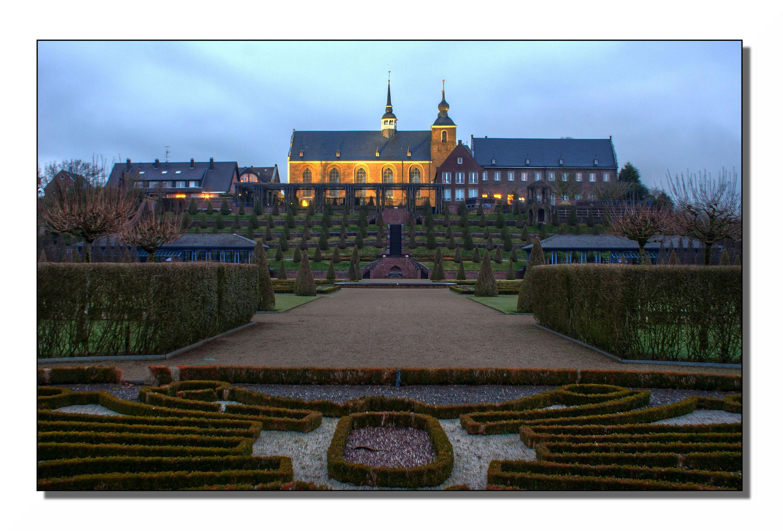 Kloster Kamp zur blauen Stunde