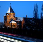 Kloster Kreitz in Neuss- Holzheim an einem eiskalten Winterabend