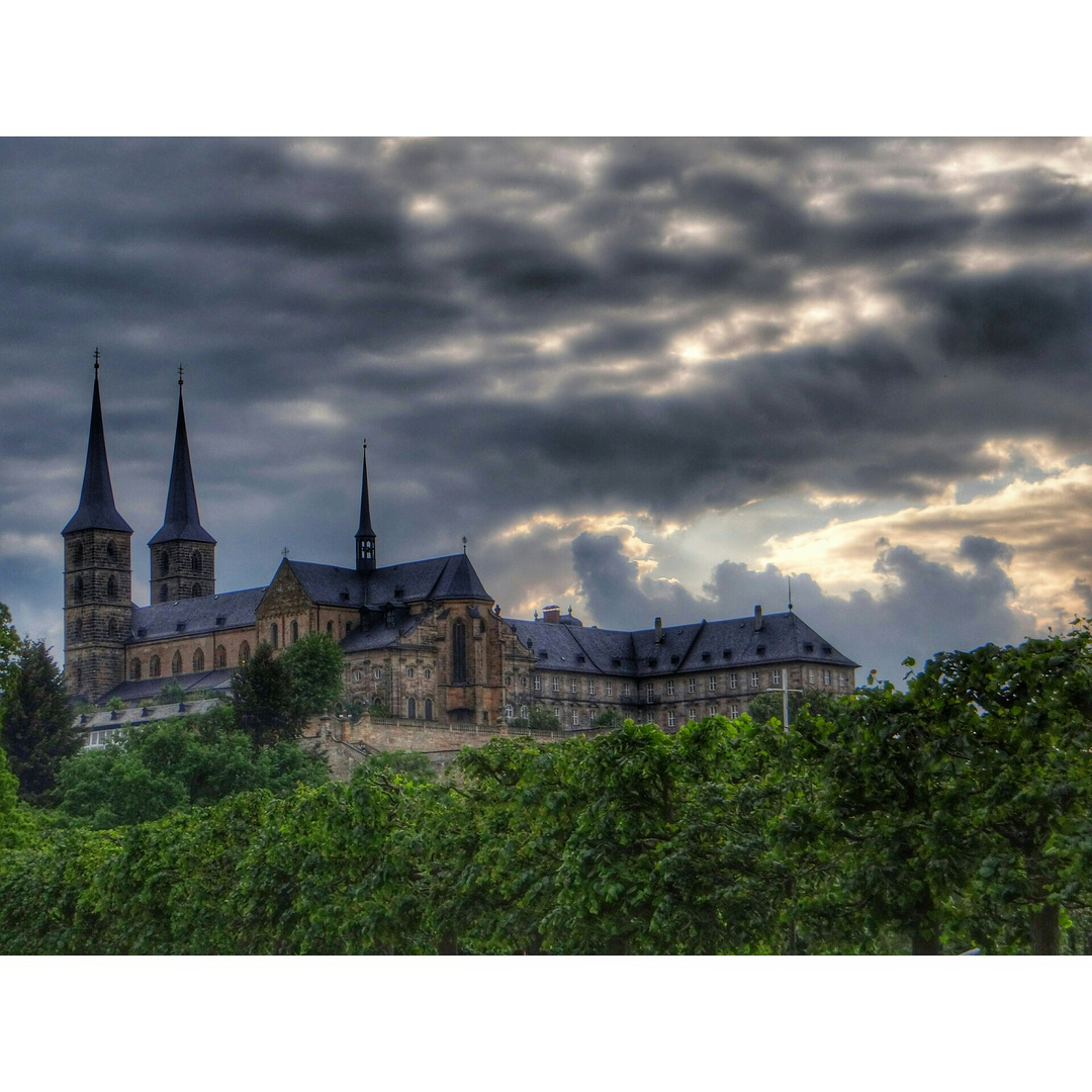 Kloster Michaelsberg vom Rosengarten her gesehen (Bamberg)