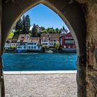 Kloster Sankt Georgen - Durchblick zum Rhein ..