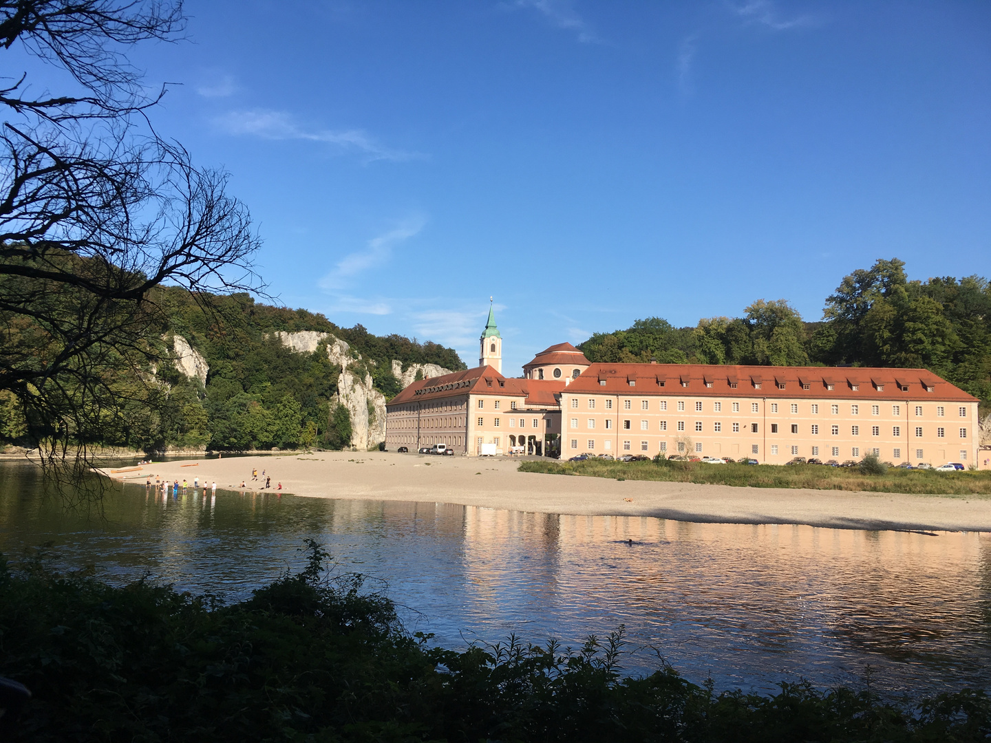 Kloster Weltenburg, extremes Niedrigwasser