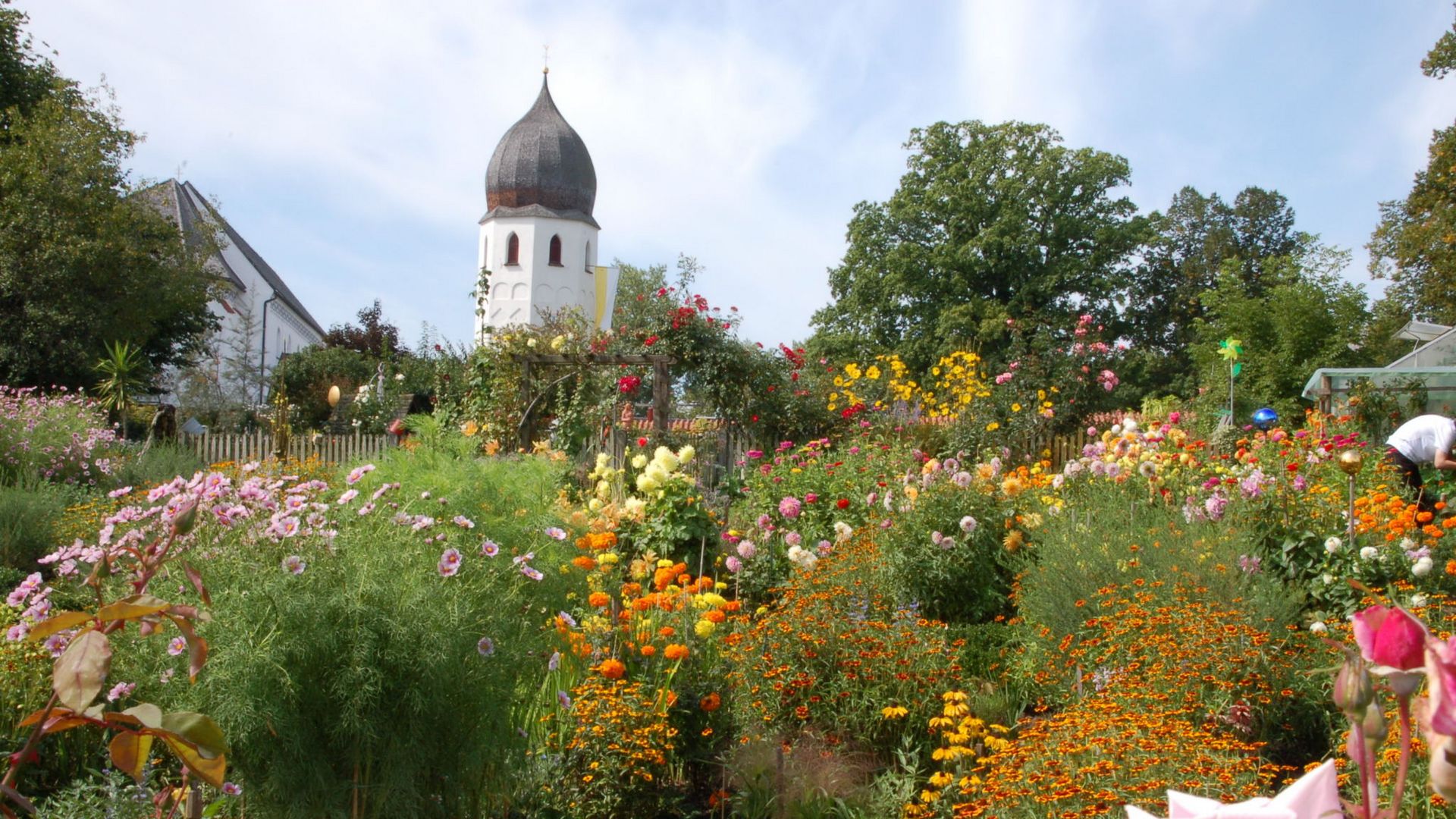 Klostergarten auf der Insel Frauenchiemsee Foto & Bild pflanzen