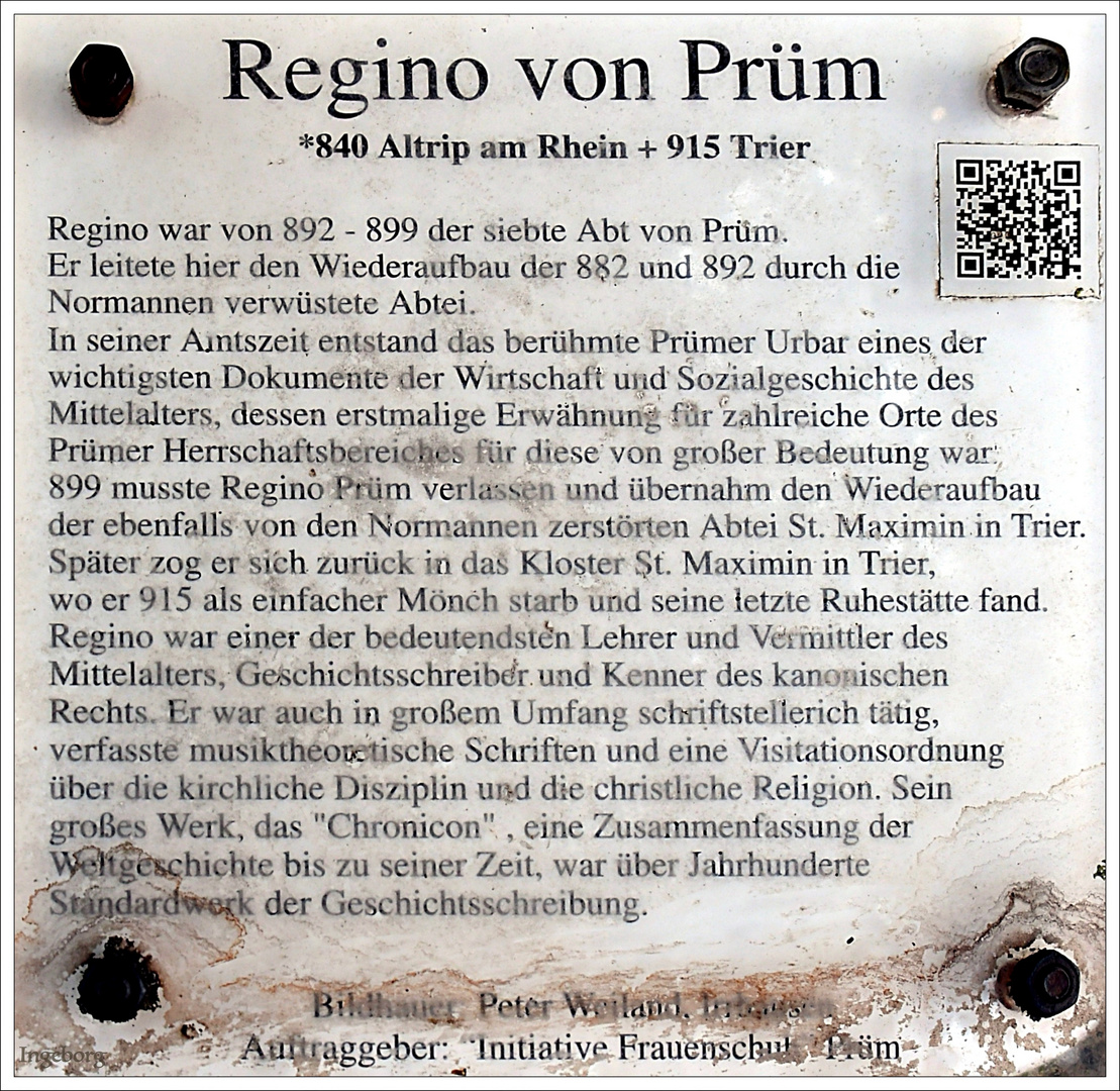 Klostergeschichte unter Abt Regio von Prüm