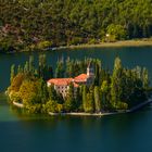 Klosterinsel Visovac, Nationalpark Krka, Dalmatien, Kroatien