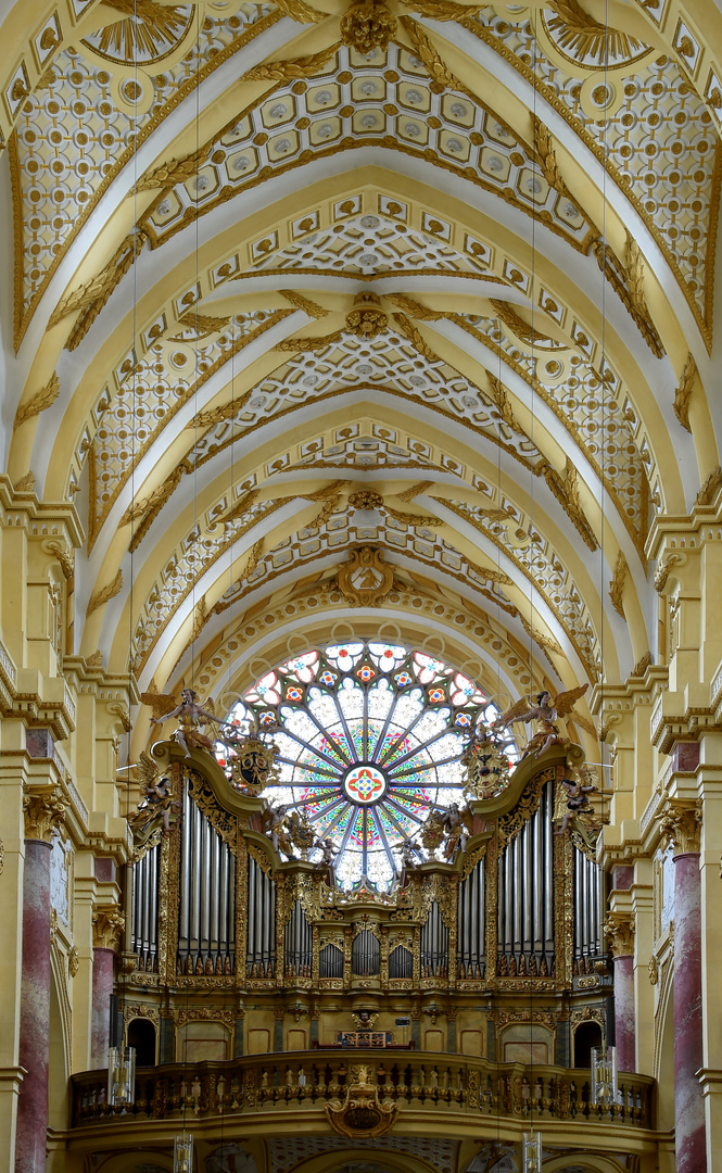 Klosterkirche Ebrach Blick zur Orgel