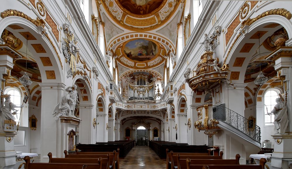 Klosterkirche Elchingen Blick zur Orgel