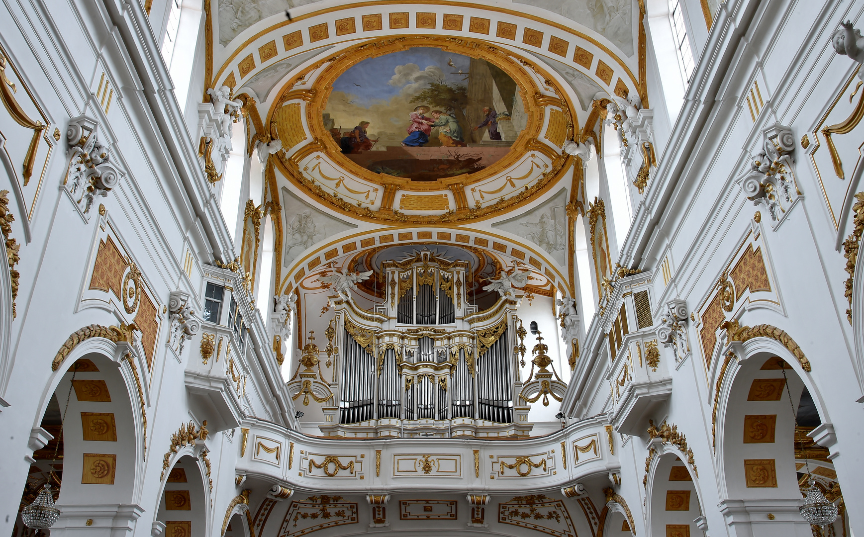 Klosterkirche Elchingen Blick zur Orgel