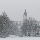 Klosterkirche im Schneegestöber