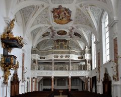 Klosterkirche Maria Medingen Blick zur Orgel