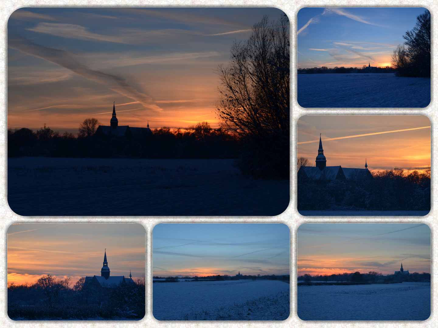 Klosterkirche Riddagshausen im Sonnenuntergang