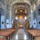 Klosterkirche St. Benedikt zur Weihnachtszeit... - Deutschland, Bayern