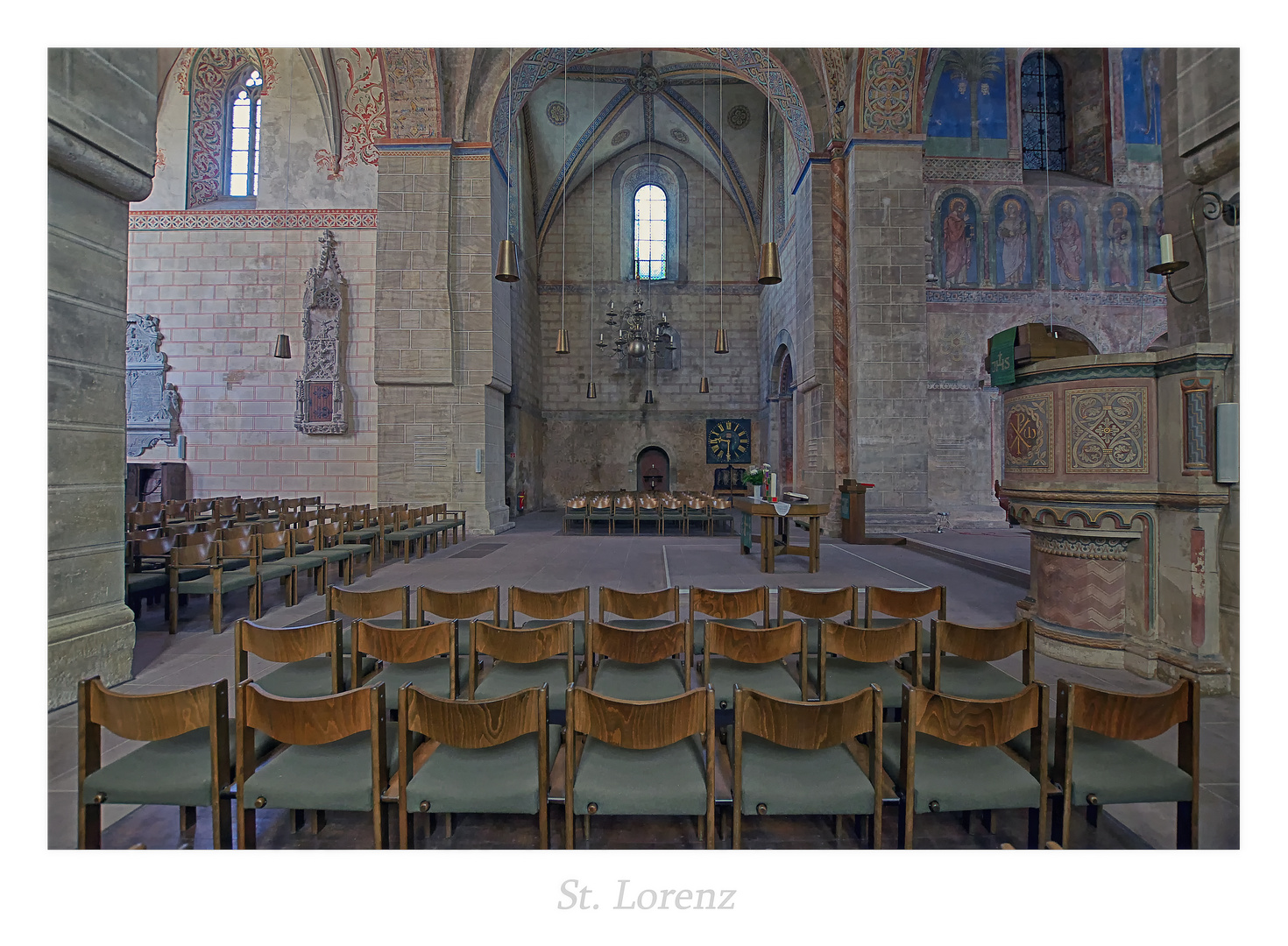 Klosterkirche - St. Lorenz - Schöningen " Blick zum Nördlichen Querhausarm....."