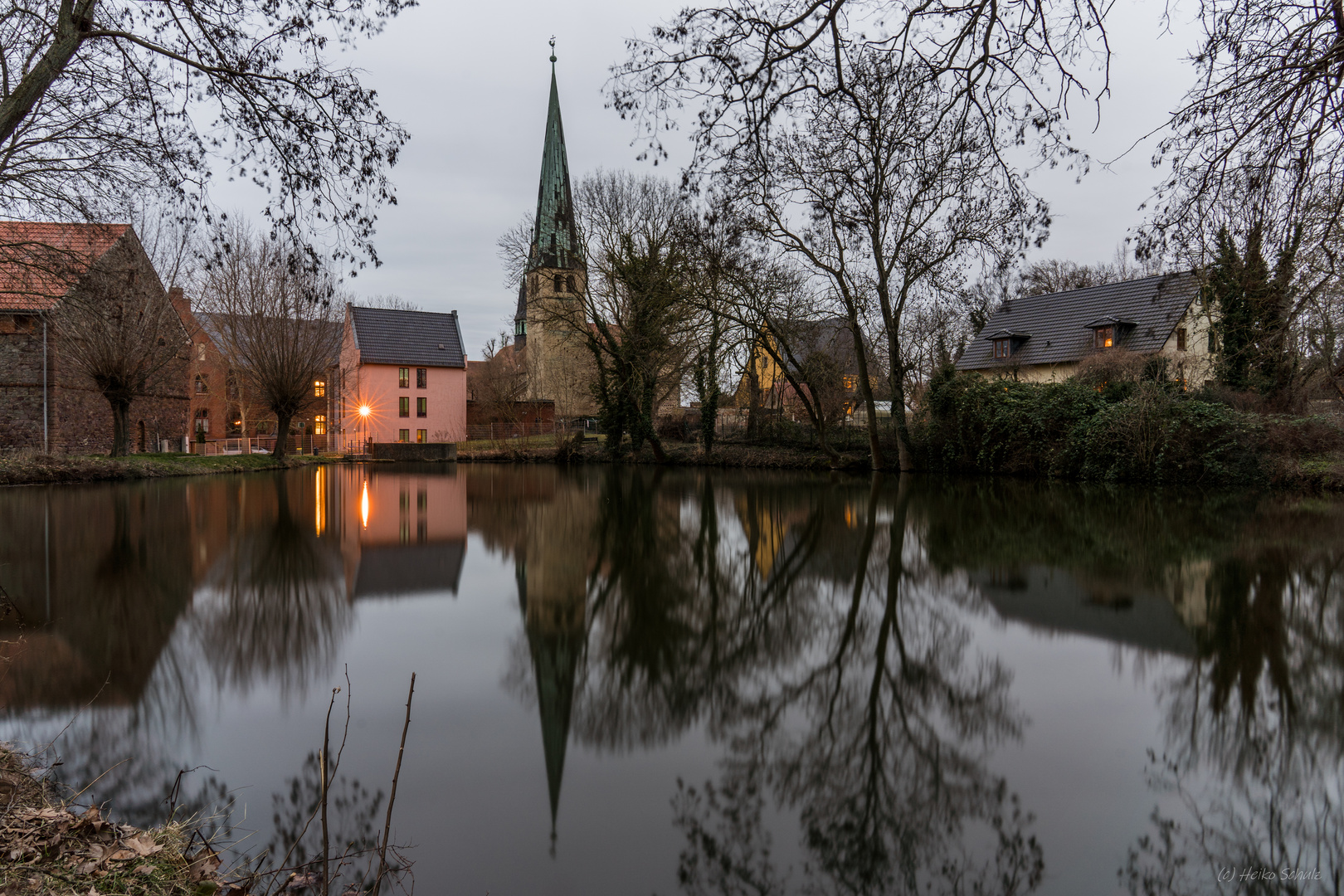 Klosterteich der Domäne und Kirche Groß Ammensleben