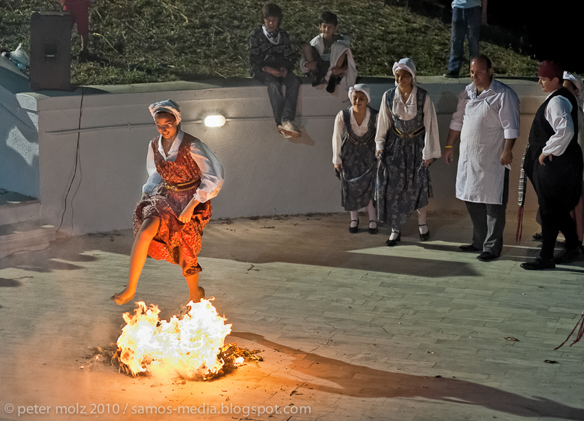 Klydonas ritual: jumping over the fire / Samos, Greece, 2010