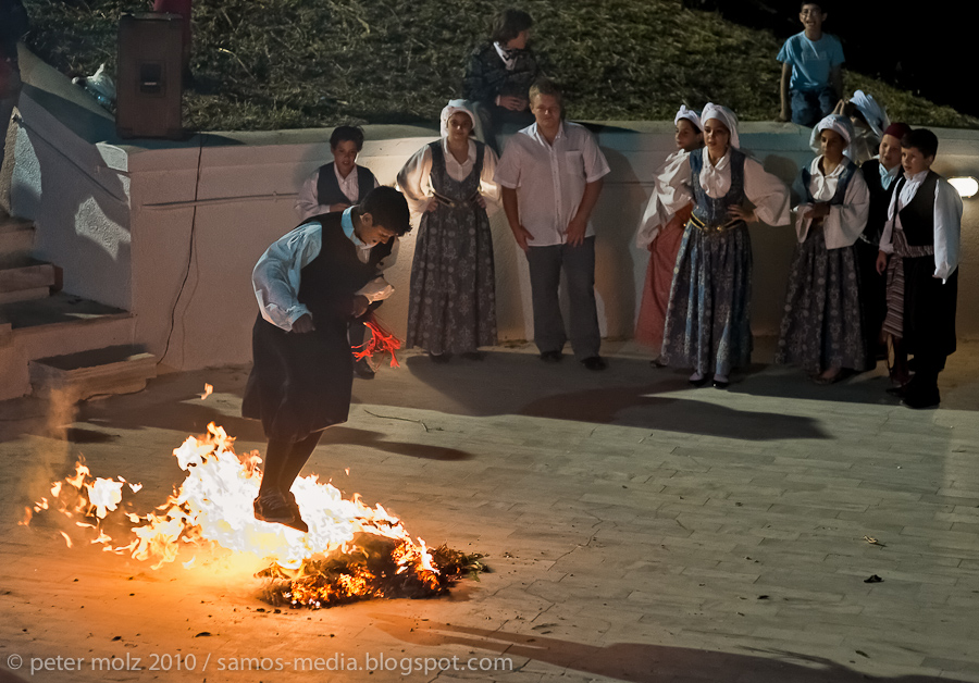 Klydonas ritual: jumping over the fire / Samos, Greece, 2010 part 2