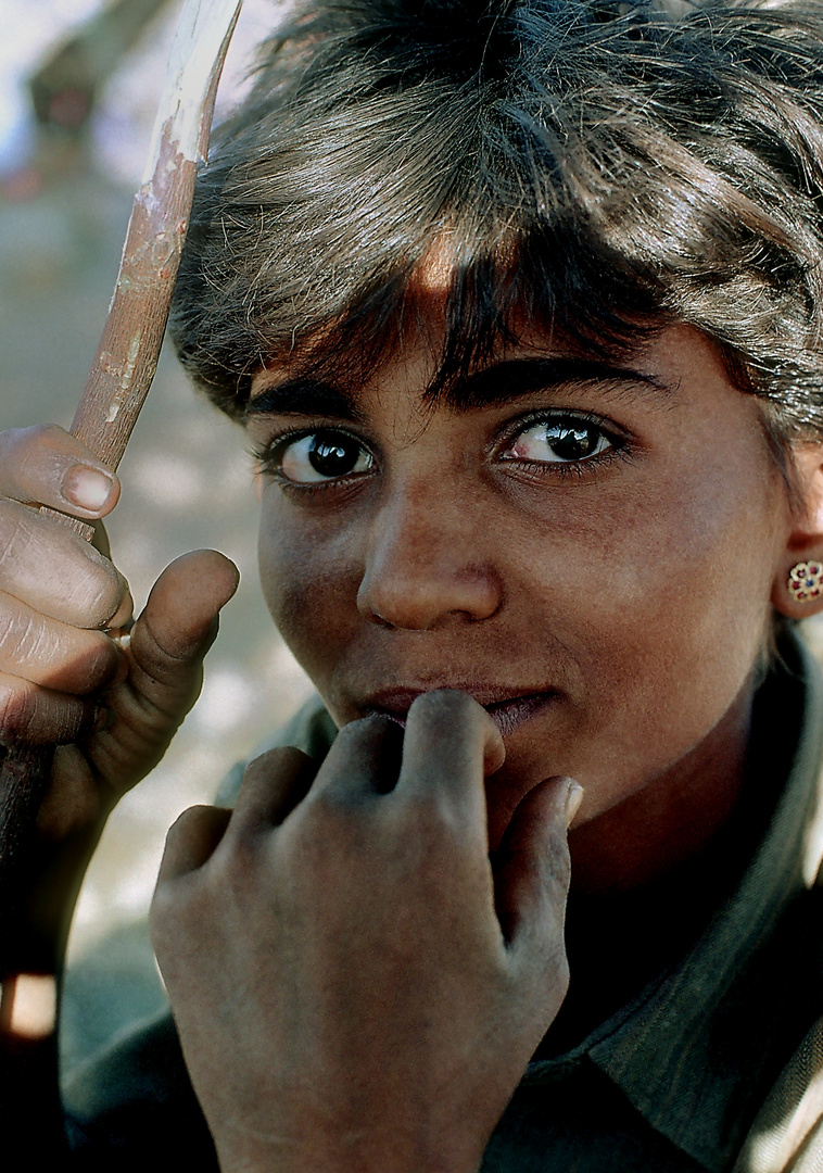 Knabe beim Pushkar Mela