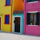 Knallbunte Häuser auf Burano