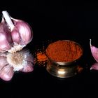 Knoblauch und Paprika rosenscharf