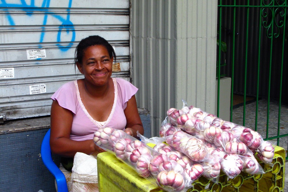 Knoblauch-Verkäuferin in Rio