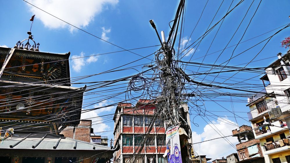 Knotenpunkt in Kathmandu