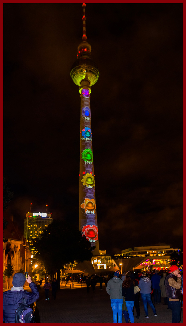 Know see express love do feel be  - Festival of lights (2016) - Berliner Fernsehturm