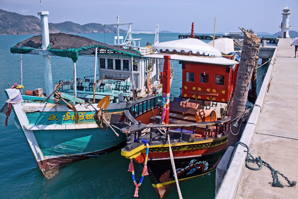 Ko Chang, Fischerboote in Bang Bao