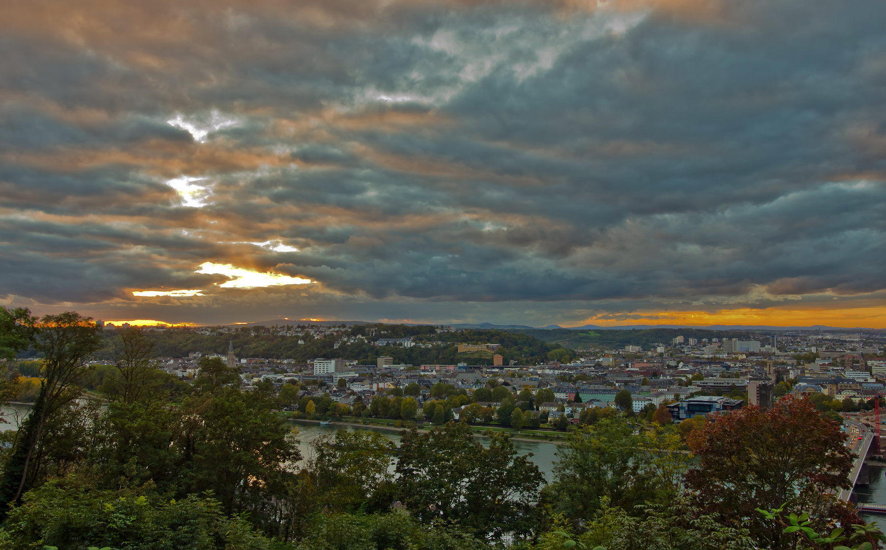 Koblenz, Abendhimmel