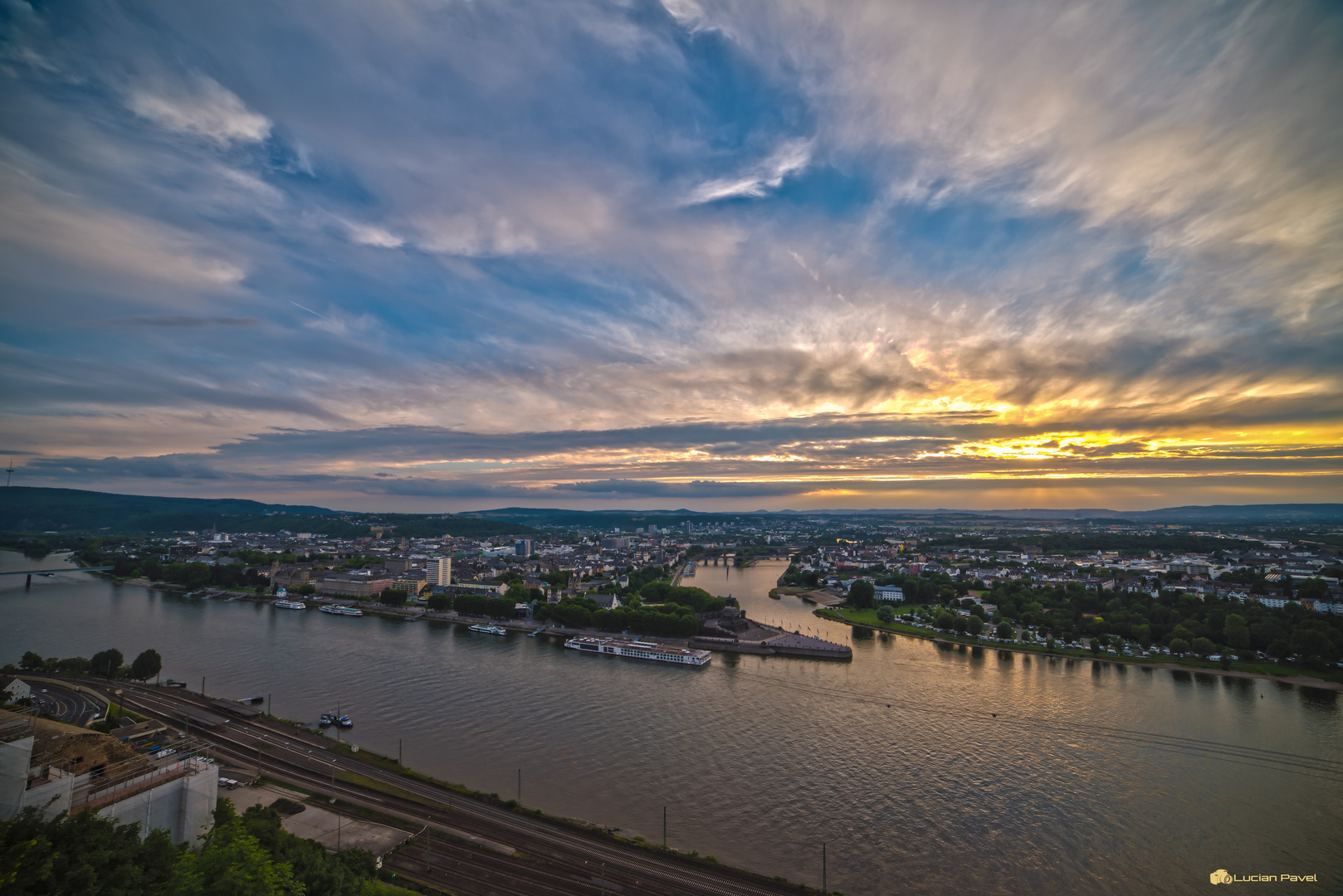 Koblenz at sunset