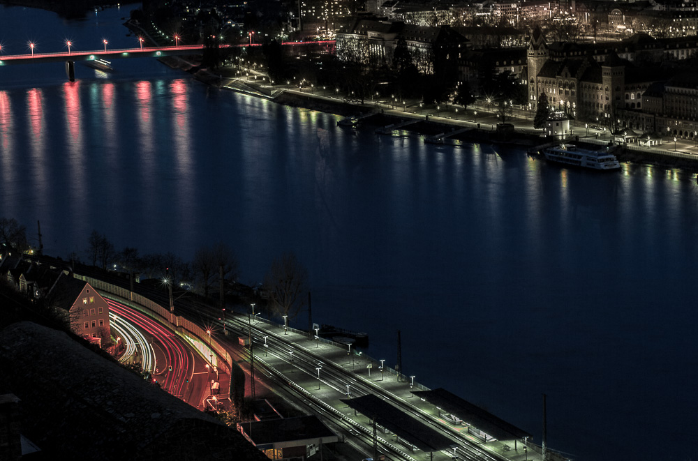 Koblenz, Aussicht von der Festung Ehrenbreitstein  