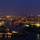 Koblenz, Deutsches- Eck bei Nacht
