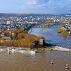 Koblenz, Deutsches Eck, Hochwasser