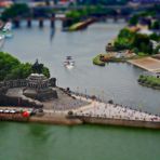 Koblenz Deutsches Eck Miniatur Modell Tilt Shift Fakes