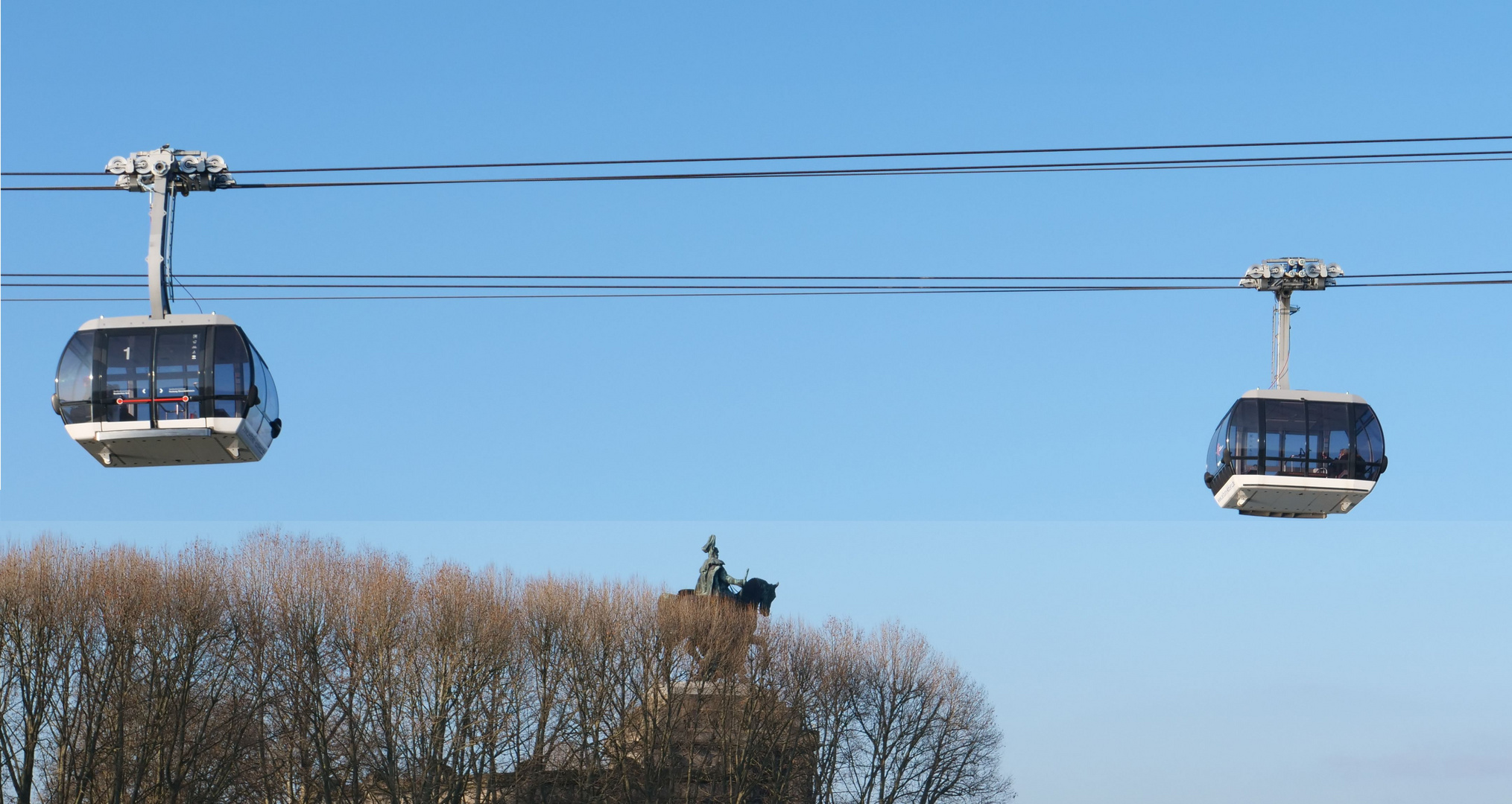 Koblenz Deutsches Eck mit Seilbahn