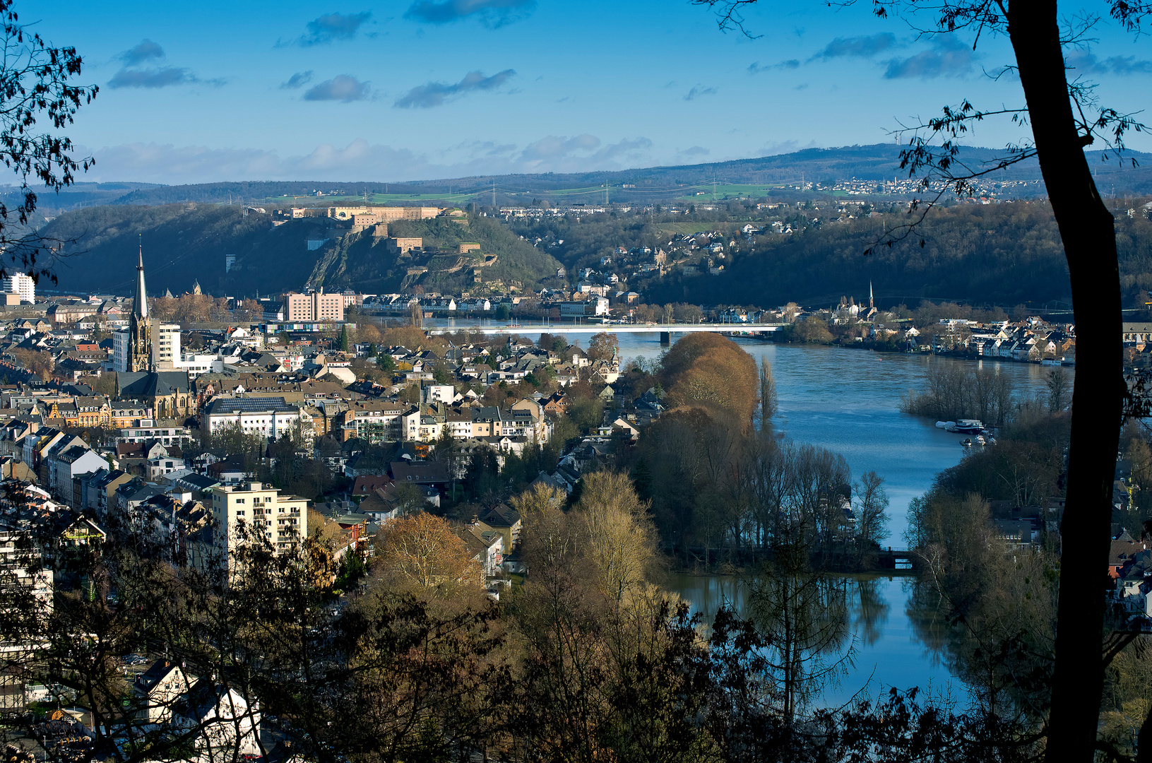 Koblenz, die Vorstadt, Rheinlache