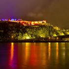 Koblenz, Festung Ehrenbreitstein, beleuchtet