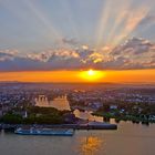 Koblenz kurz vor Sonnenuntergang